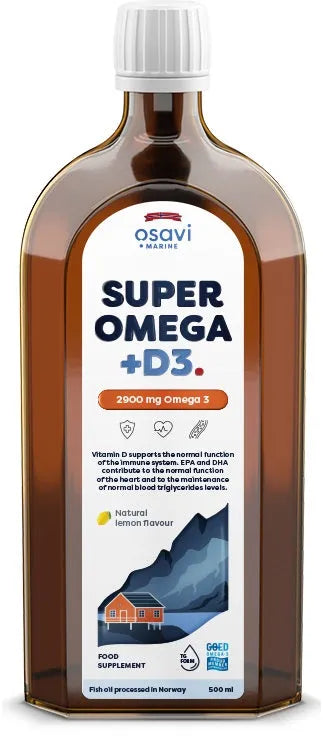 Super Omega + D3 2900mg 3 (Lemon) - 500 ml - Osavi - Papildai