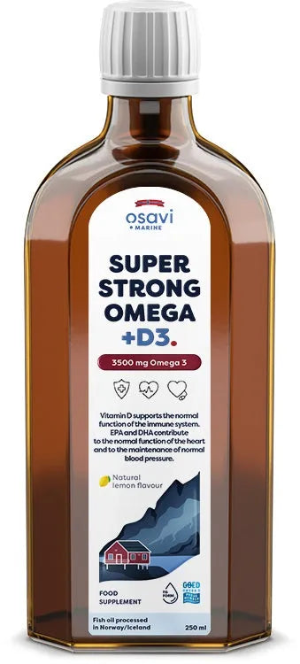 Super Strong Omega + D3 3500mg 3 (Lemon) - 250 ml - Osavi - Papildai
