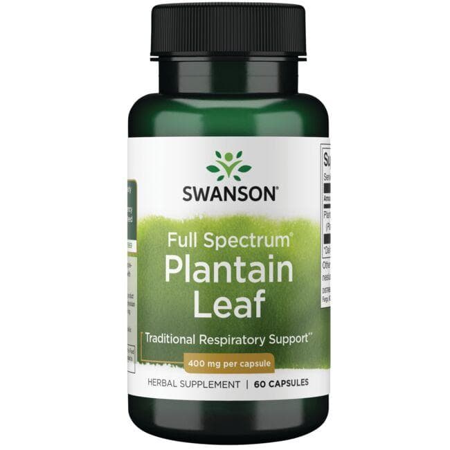 Plantain Leaf - Plačialapis gyslotis - 400 mg - N60 - Swanson - Vaistine1.lt