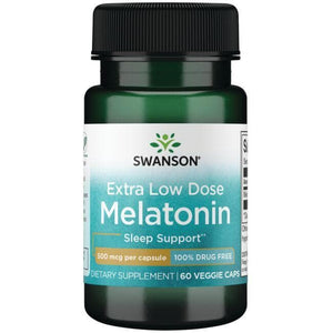 Extra Low Dose Melatonin - 500 mcg - N60 - Swanson - Vaistine1.lt