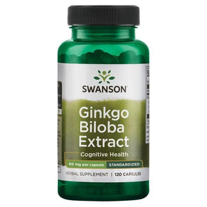 Ginkgo Biloba Extract - Cognitive Health - 60 mg - N120 - Swanson - Vaistine1.lt