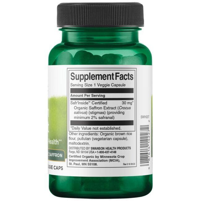 Saffron Extract - Šafrano ekstraktas - N60 - Swanson - Vaistine1.lt