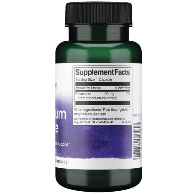 Potassium Citrate - Kalio citratas - 99 mg - N120 - Swanson - Vaistine1.lt