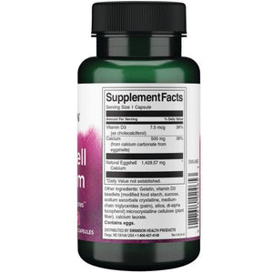 Eggshell Calcium with Vitamin D3 - N60 - Kiaušinių lukštų kalcis su vitaminu D3 - Swanson - Vaistine1.lt