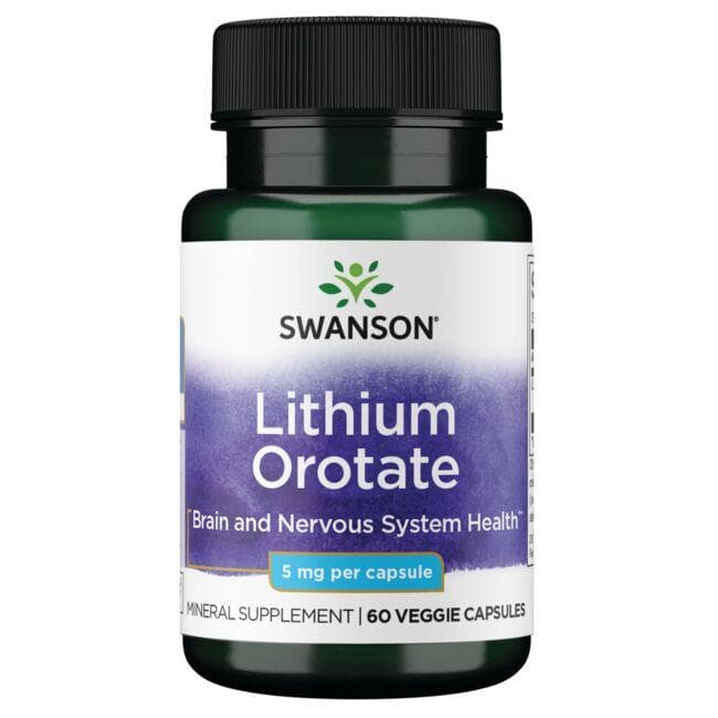 Lithium Orotate - Nervų sistemai - 5 mg - N60 - Ličio orotatas - Swanson - Vaistine1.lt
