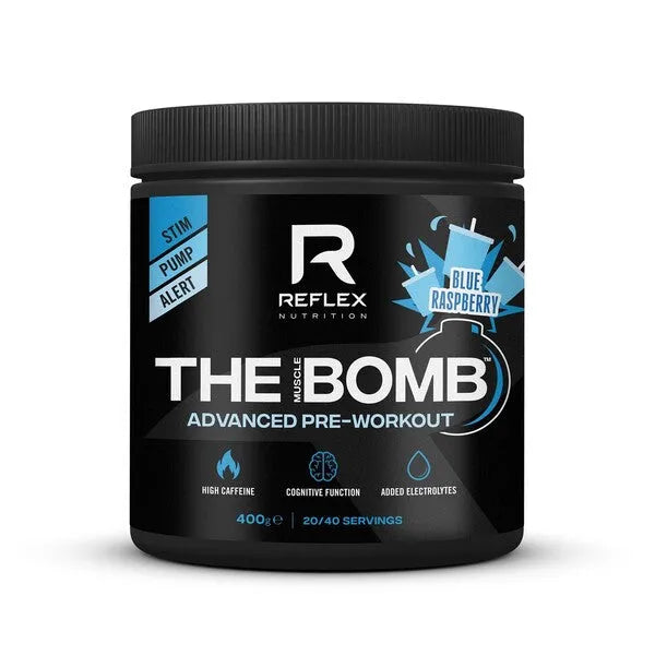The Muscle Bomb Blue Raspberry - 400g - Reflex Nutrition - Sporto papildai