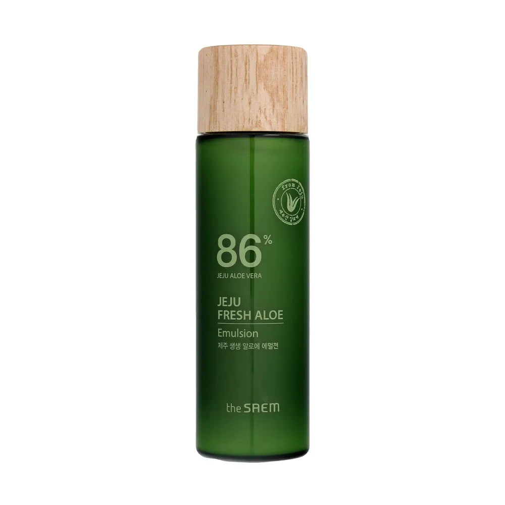 THE SAEM Jeju Fresh Aloe 86% Emulsija veidui ir kūnui 155 ml - Kosmetika