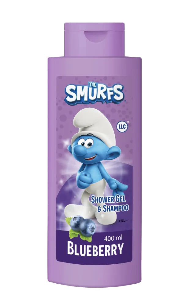 The Smurfs Shower Gel & Shampoo Blueberry 400 ml - Vaikui ir mamai