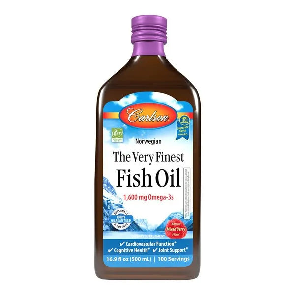 The Very Finest Fish Oil Mixed Berry - 500 ml - Carlson Labs - Papildai