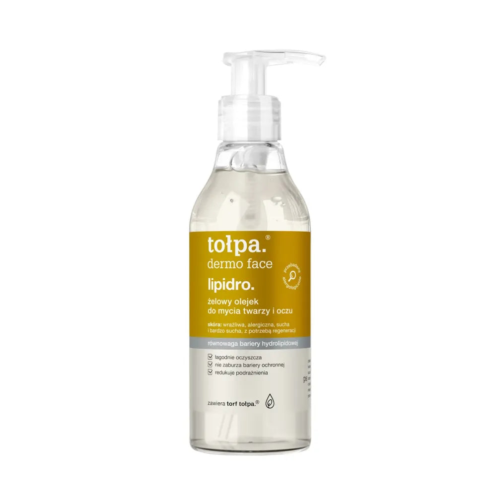 TOŁPA Dermo Face Lipidro Gel Oil veido ir akių valymui - hidrolipidinės barjero pusiausvyra 195 ml - Kosmetika