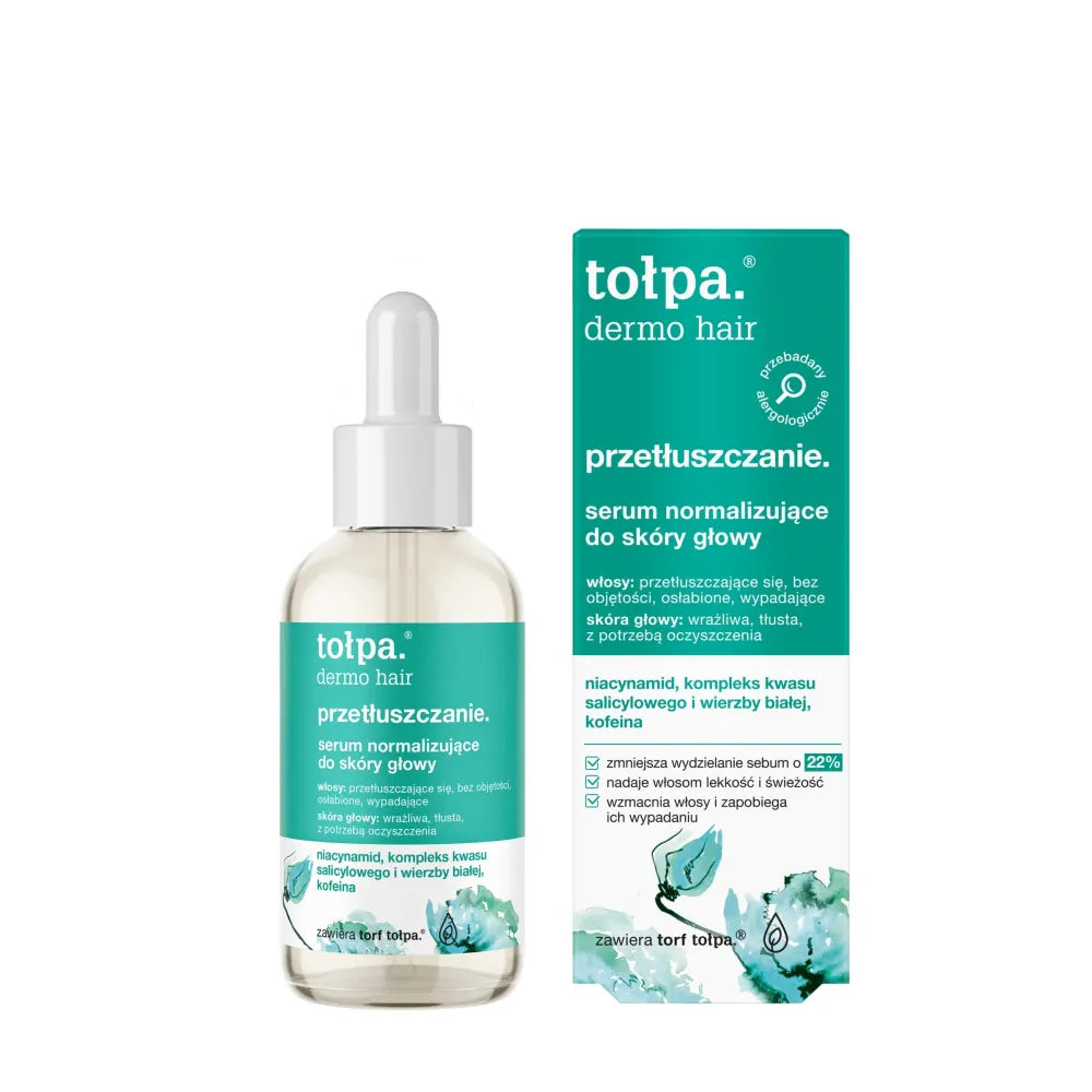 TOŁPA Dermo Hair Riebalotiems plaukams normalizuojantis serumas galvos odai 75 ml - Kosmetika