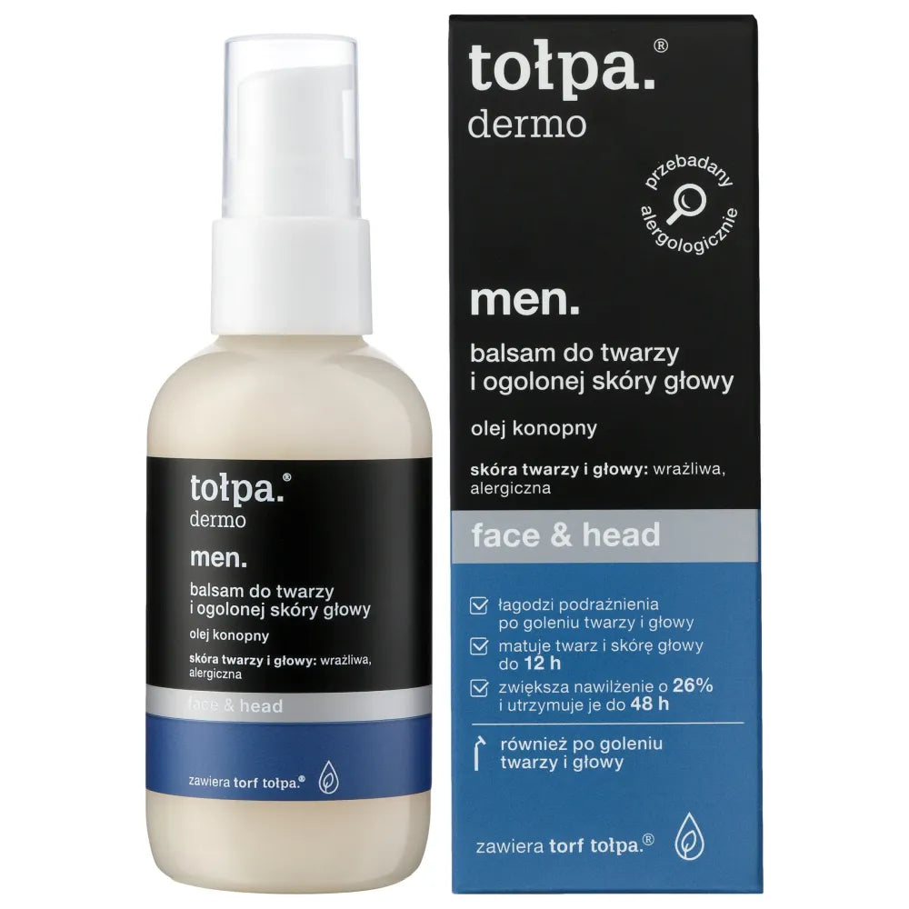 TOŁPA Dermo Men Balsamas veidui ir skustai galvai & 75 ml - Kosmetika