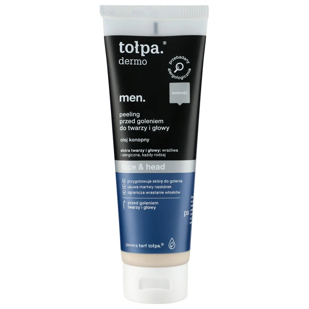 TOŁPA Dermo Men Prieš skutimą šveitiklis veidui ir galvai 100 ml - Kosmetika