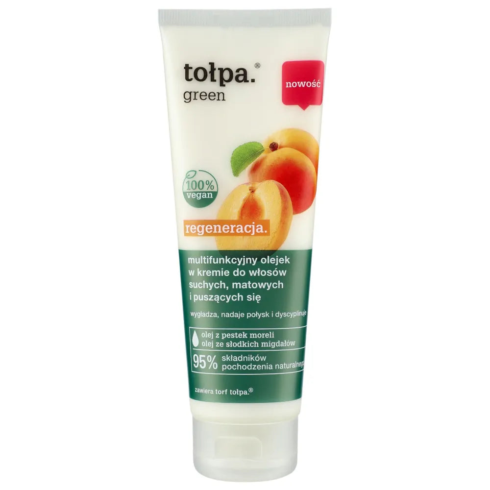 TOŁPA Green Oil kremas sausiems nuobodiems ir garbanotiems plaukams – multifunkcinis 125 ml - Kosmetika