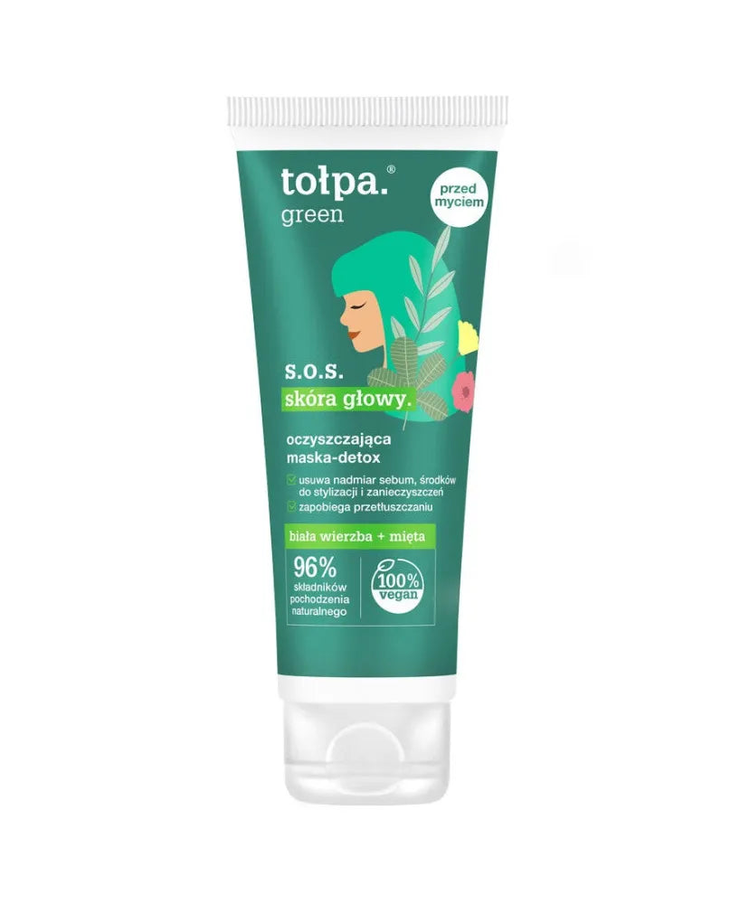 TOŁPA Green S.O.S galvos odos valymo detoksikuojanti kaukė 100 ml - Kosmetika