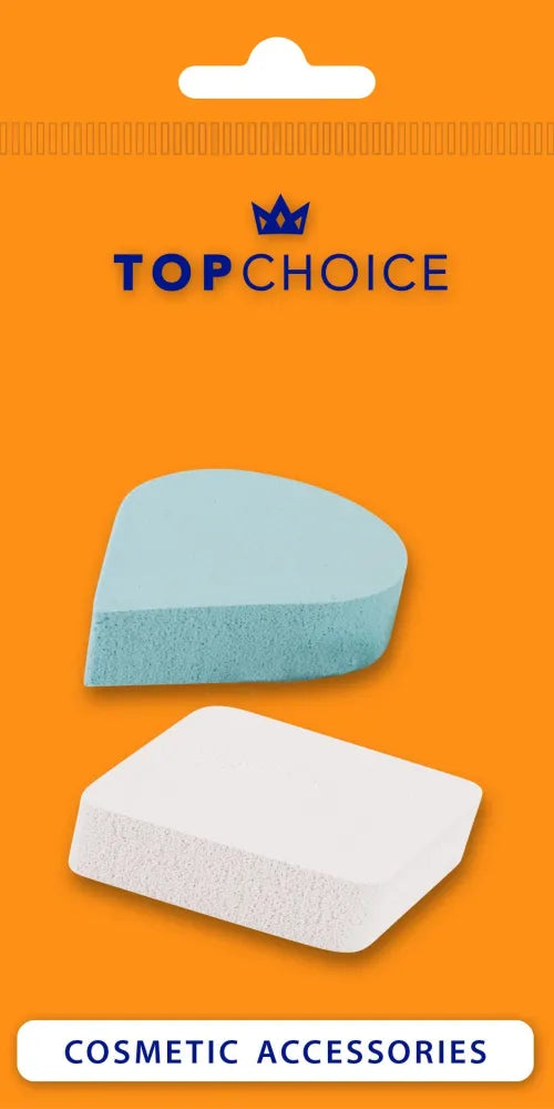 TOP CHOICE Teardrop makeup sponges (38457) 1 pak. - 2 vnt. - spalvų mišinys - Kosmetika