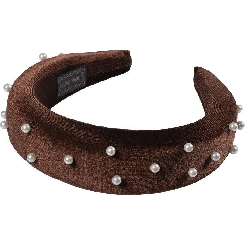 Top Choice Velvet hairband (25949) - spalvų mišinys 1 vnt - Kosmetika