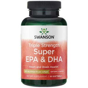 Triple Strength Super EPA & DHA - Žuvų taukai - 900 mg - N60 - Swanson - Papildai