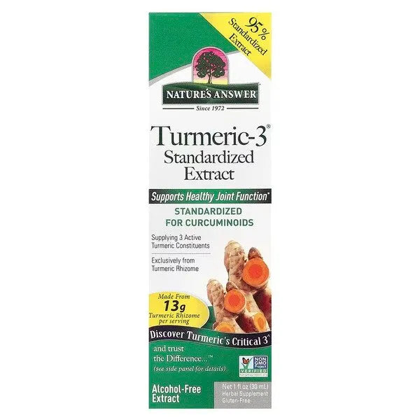 Turmeric-3 Standardized Extract - 30 ml - Nature’s Answer - Papildai