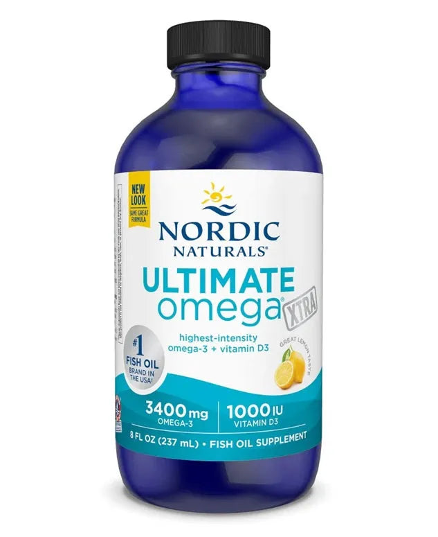 Ultimate Omega Xtra 3400mg Lemon - 237 ml - Nordic Naturals - Papildai