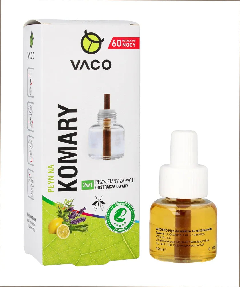 VACO ECO D/e skystis 45ml (Citronella) 60 naktims - Medicinos ir slaugos prekės