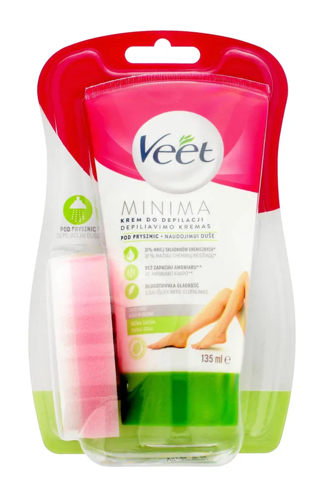 Veet Shower Hair Removal Cream Silk & Fresh - sausai odai 135ml - Kosmetika