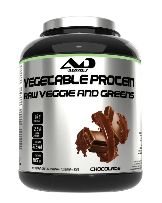 Vegetable Protein Raw Veggie and Greens Chocolate - 2000g - Addict Sport Nutrition - Sporto papildai