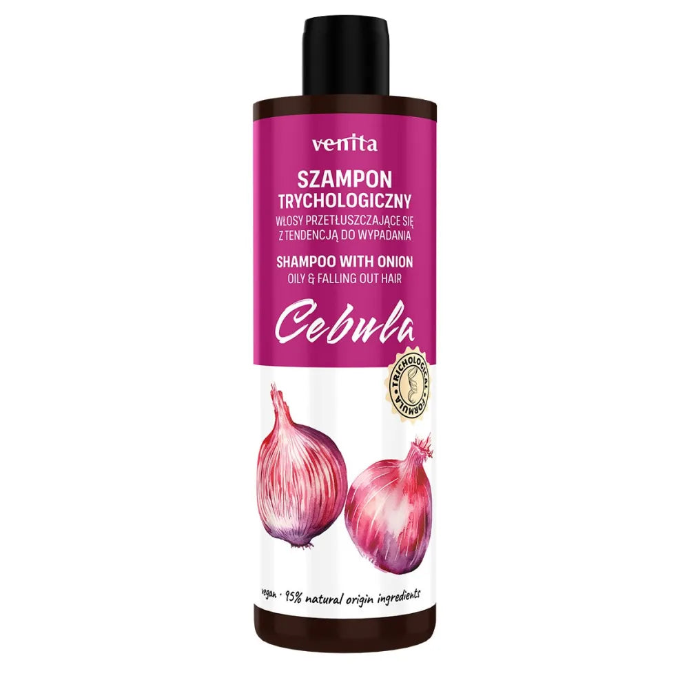 VENITA Trichologinė formulė Trichologinis šampūnas svogūnų - riebiems plaukams linkusiems slinkti 300ml - Kosmetika