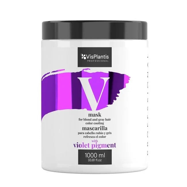 Vis Plantis Professional Plaukų kaukė šviesiems ir pilkiems plaukams atvėsinanti - Spalvų pigmentas 1000ml - Kosmetika