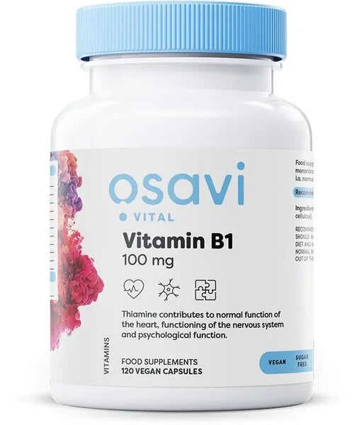Vitamin B1 100mg - 120 vegan caps - Osavi - Papildai