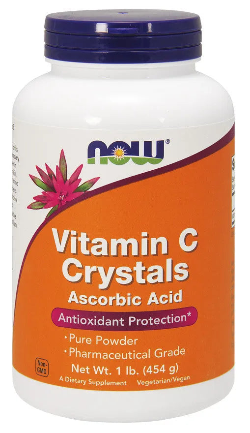 Vitamin C Crystals - 454g - NOW Foods - Papildai