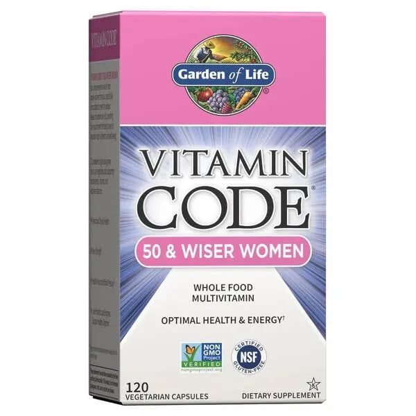Vitamin Code 50 & Wiser Women - 120 vcaps - Garden of Life - Papildai