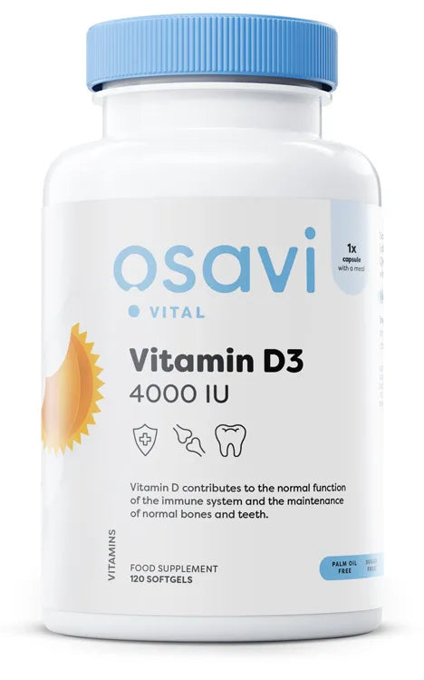Vitamin D3 4000IU - 120 softgels - Osavi - Papildai