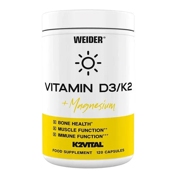 Vitamin D3/K2 + Magnesium - 120 caps - Weider - Sporto papildai