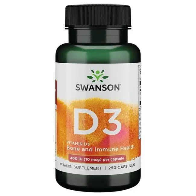 Vitaminas D3 - 400 IU - 10 mcg - N250 - Swanson - Papildai