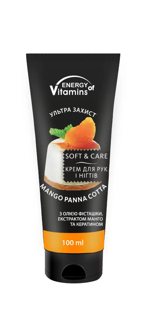 VITAMINŲ ENERGIJA Mango Panna Cotta rankų kremas 100ml - Kosmetika