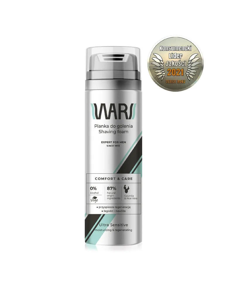 Wars Expert for Men Shaving Foam Comfort & Care - Aloe Vera&Opuntia 200ml - Kosmetika