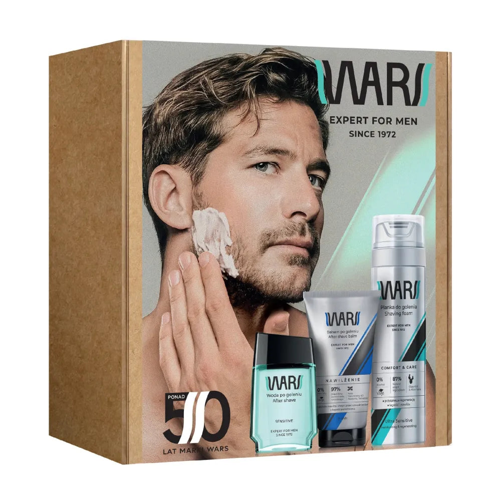 WARS Gift set for men Sensitive Shaving foam + Aftershave + balm - Kosmetika
