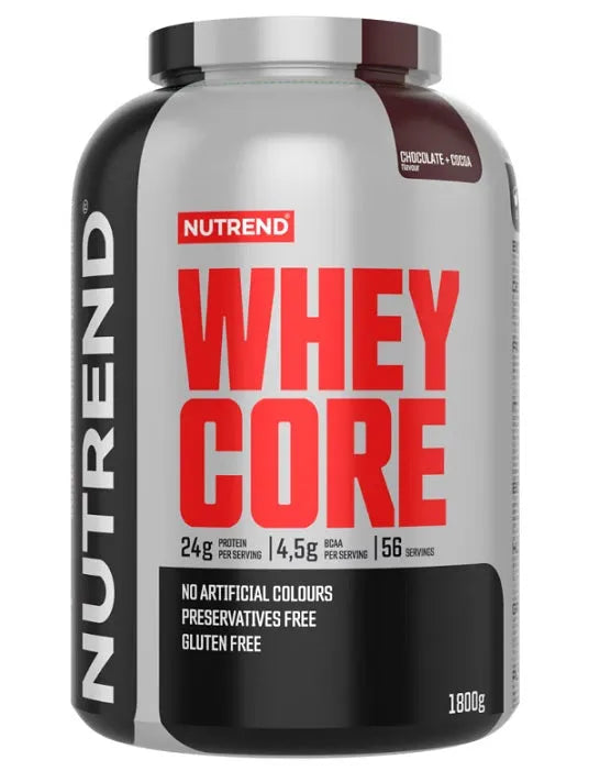 Whey Core Chocolate + Cocoa - 1800g - Nutrend - Sporto papildai