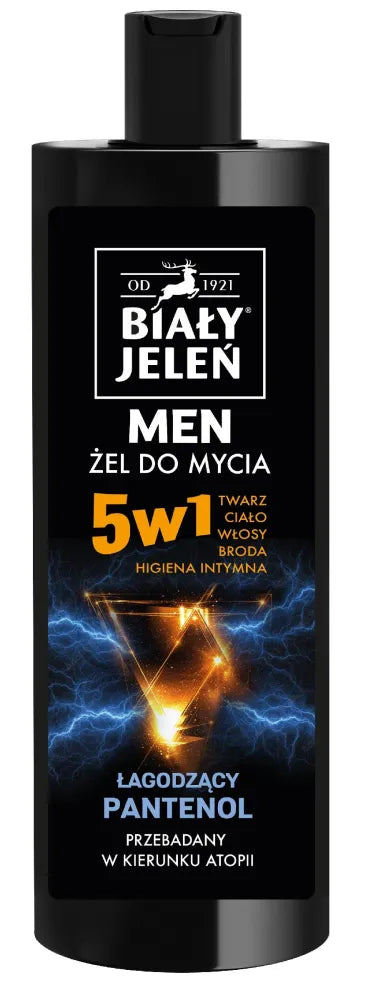 White Deer Men 5in1 prausiklis vyrams - raminantis pantenolis 400ml - Kosmetika