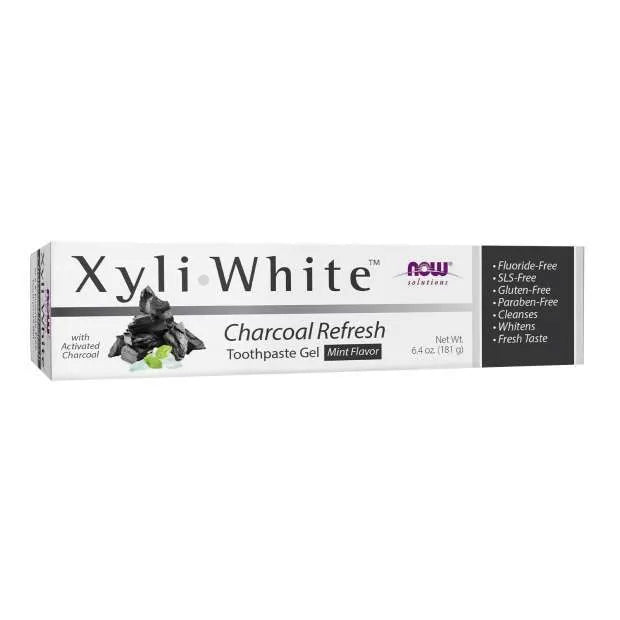 XyliWhite Charcoal Refresh Toothpaste Gel - 181g - NOW Foods - Higiena
