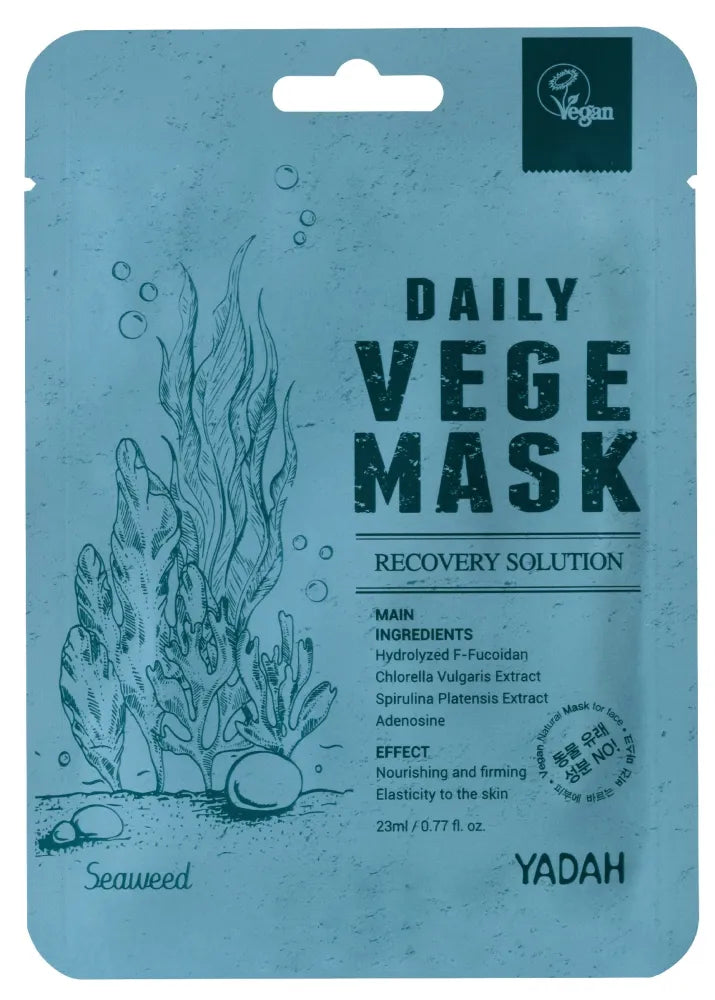 YADAH Daily Vege Sheet Mask Seaweed 23 ml - Kosmetika