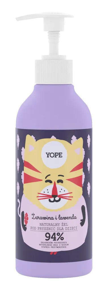 YOPE dušo gelis vaikams spanguolių ir levandų NAUJA - Kosmetika