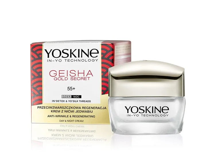 Yoskine Geisha Gold Secret 55+ Kremas nuo raukšlių regeneracijai dienai ir nakčiai 50ml - Kosmetika