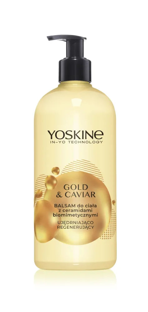 YOSKINE Gold & Caviar Kūno losjonas su biomimetiniais ceramidais stangrinantis ir regeneruojantis 400 ml - Kosmetika