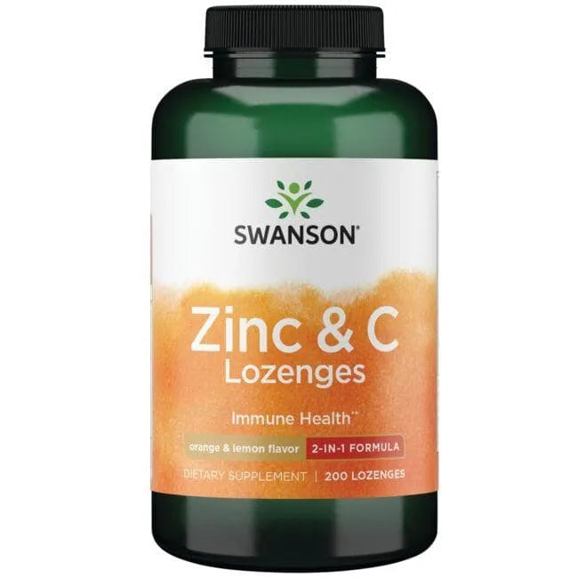 Zinc & C Lozenges - Orange Lemon Flavor - Imunitetui - N200 - Swanson - Papildai