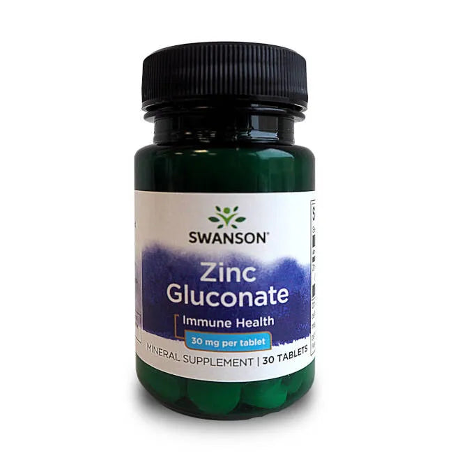 Zinc Gluconate - Cinko gliukonatas - 30 mg - N30 - Swanson - Papildai