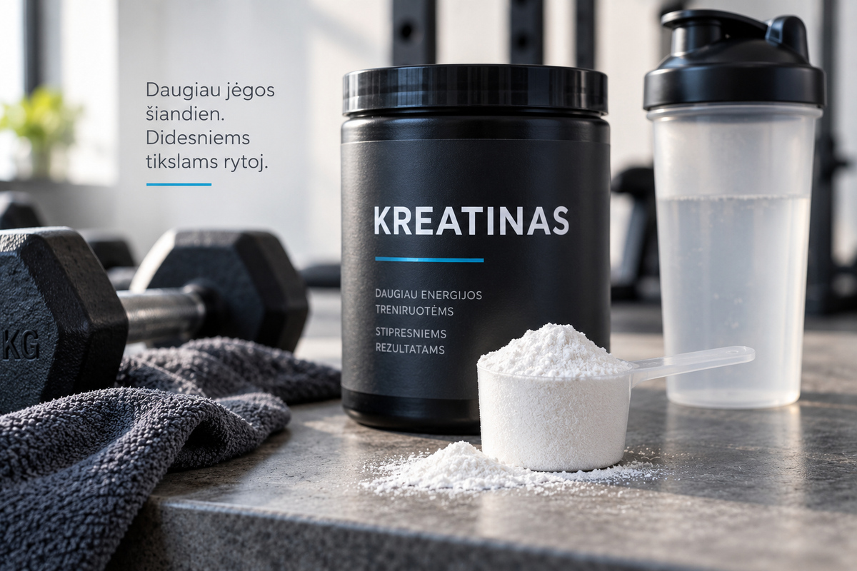 Kreatinas: nauda, kaip vartoti ir kiek jo reikia?