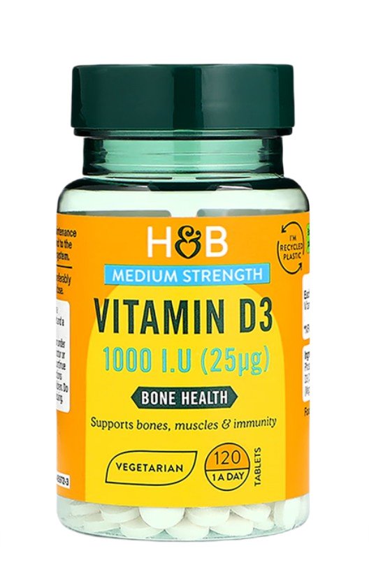 Vitamin D3, 25mcg - 120 tablets - Holland & Barrett
