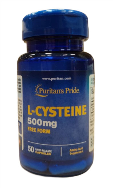 L-Cysteine, 500 mg - 50 caps - Puritan's Pride - Vaistine1.lt - WestPharmacy.eu